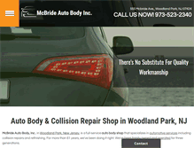 Tablet Screenshot of mcbrideautobody.com